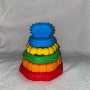 Baby Einstein stackable teether toy multicolor gender neutral sensory teething